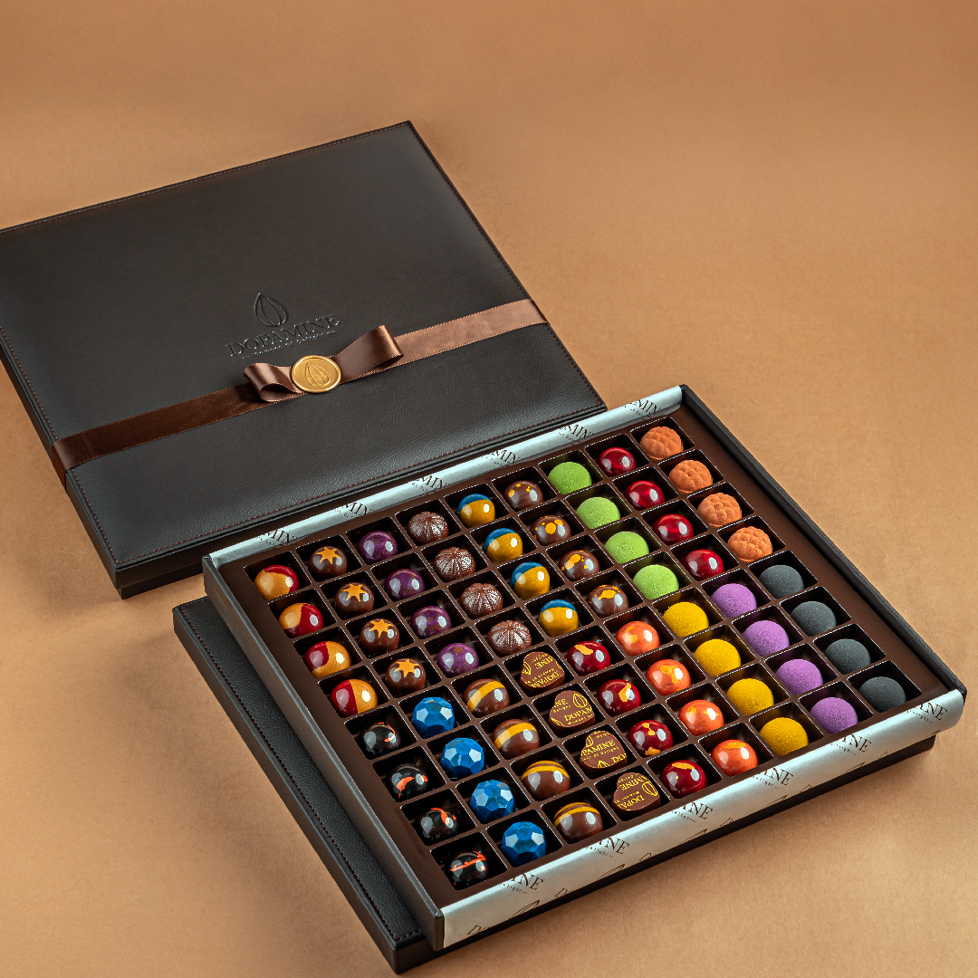 72 Assorted Leather Chocolate Box